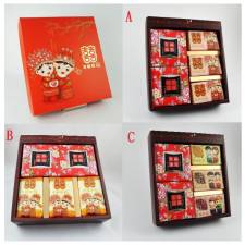 [雙層禮盒]幸福抱稻雙層喜米+黑豆茶包禮盒(300g喜米*6入+黑豆茶*12入)