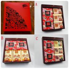 花饗宴單層-幸福抱稻喜米禮盒(附提袋),300g*3入+黑豆茶*2盒