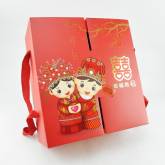 [囍米禮盒] 幸福抱稻雙層喜米+黑豆茶包禮盒(300g喜米*6入+黑豆茶*12入)