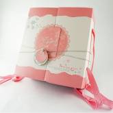 [雙層禮盒]Tiffany粉-仙履之舞雙層喜米大餅禮盒(北港日興堂1斤大餅+300g喜米*6入)