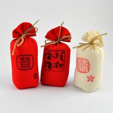 [婚禮小物喜米]300g袋來幸福手工喜米包